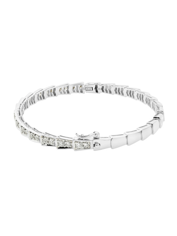 Браслет из белого золота 585 пробы c бриллиантами