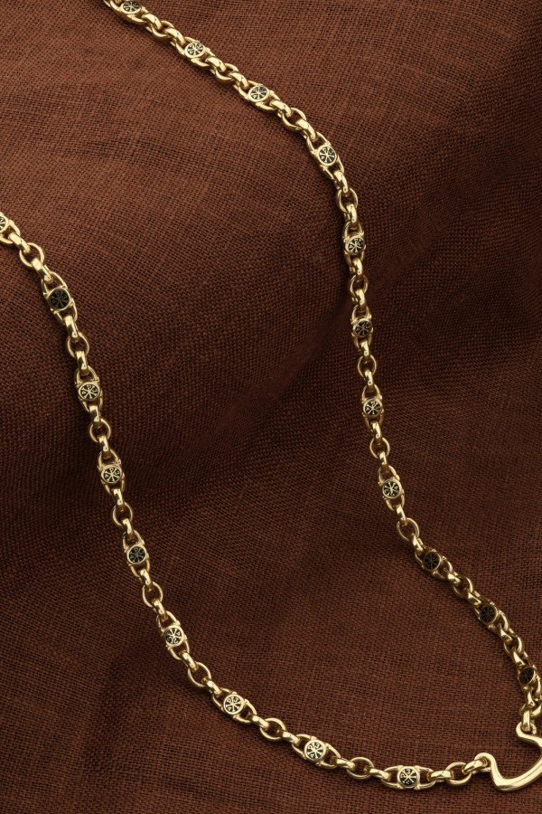 Цепь из лимонного золота c эмалью