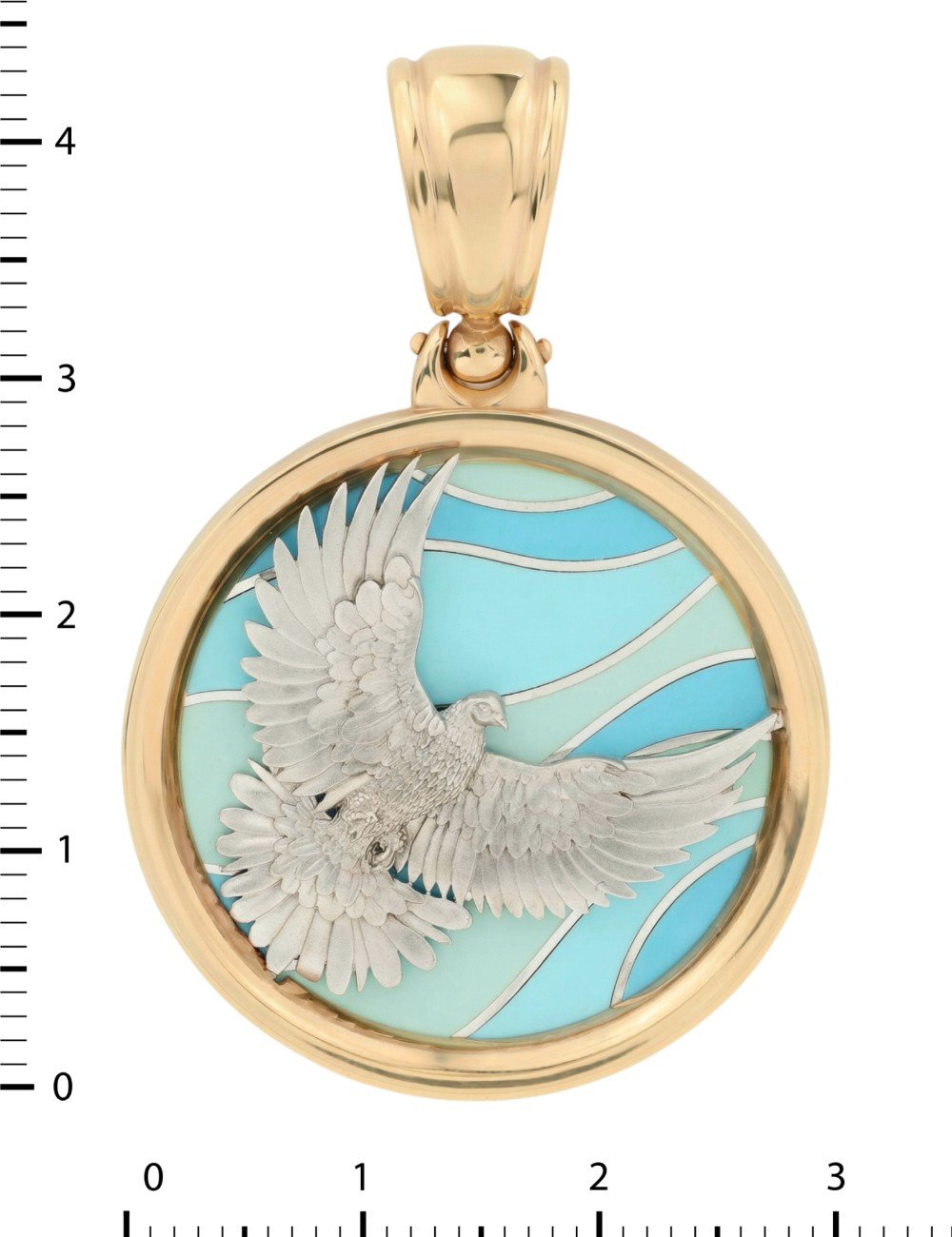 Подвеска из золота c эмалью