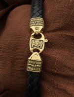 Браслет из лимонного золота c шнурком