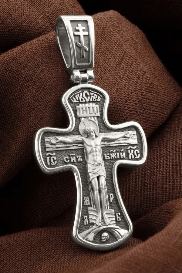 Крест из белого золота