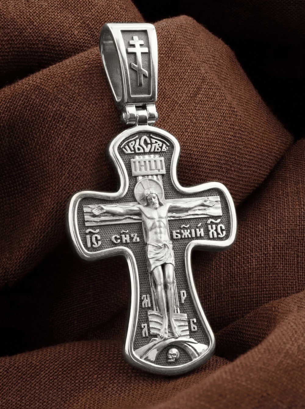 Крест из белого золота