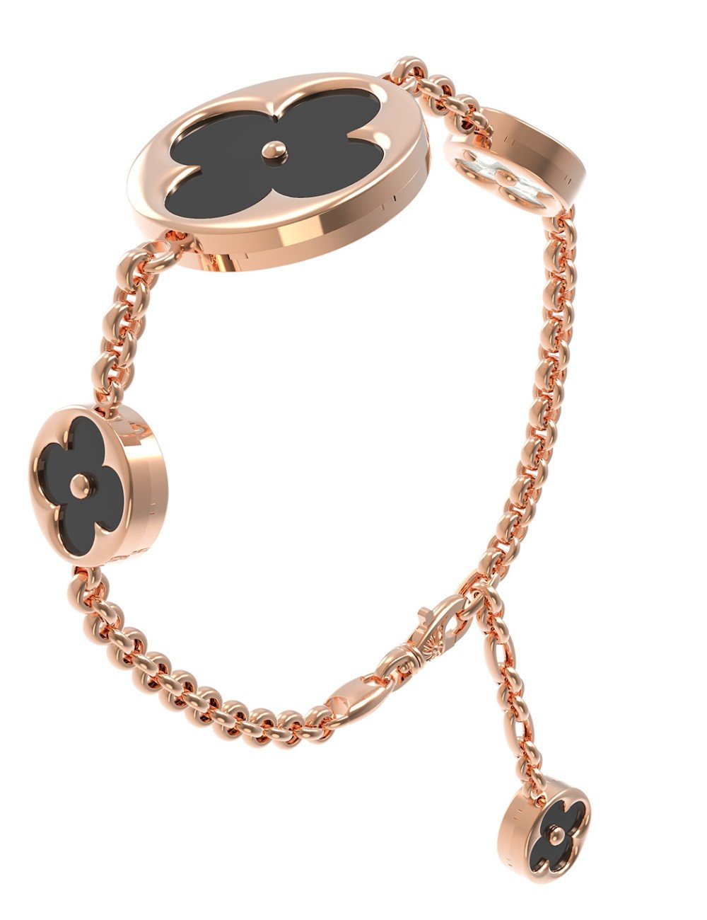 Браслет из золота c ониксом и перламутром