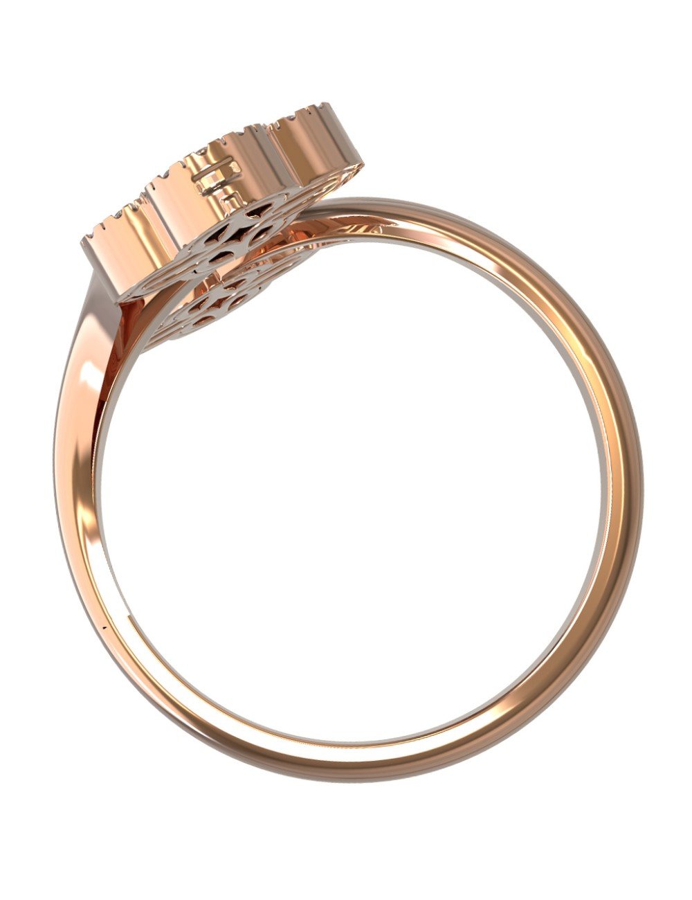 Кольцо из золота c бриллиантами, ониксом и перламутром