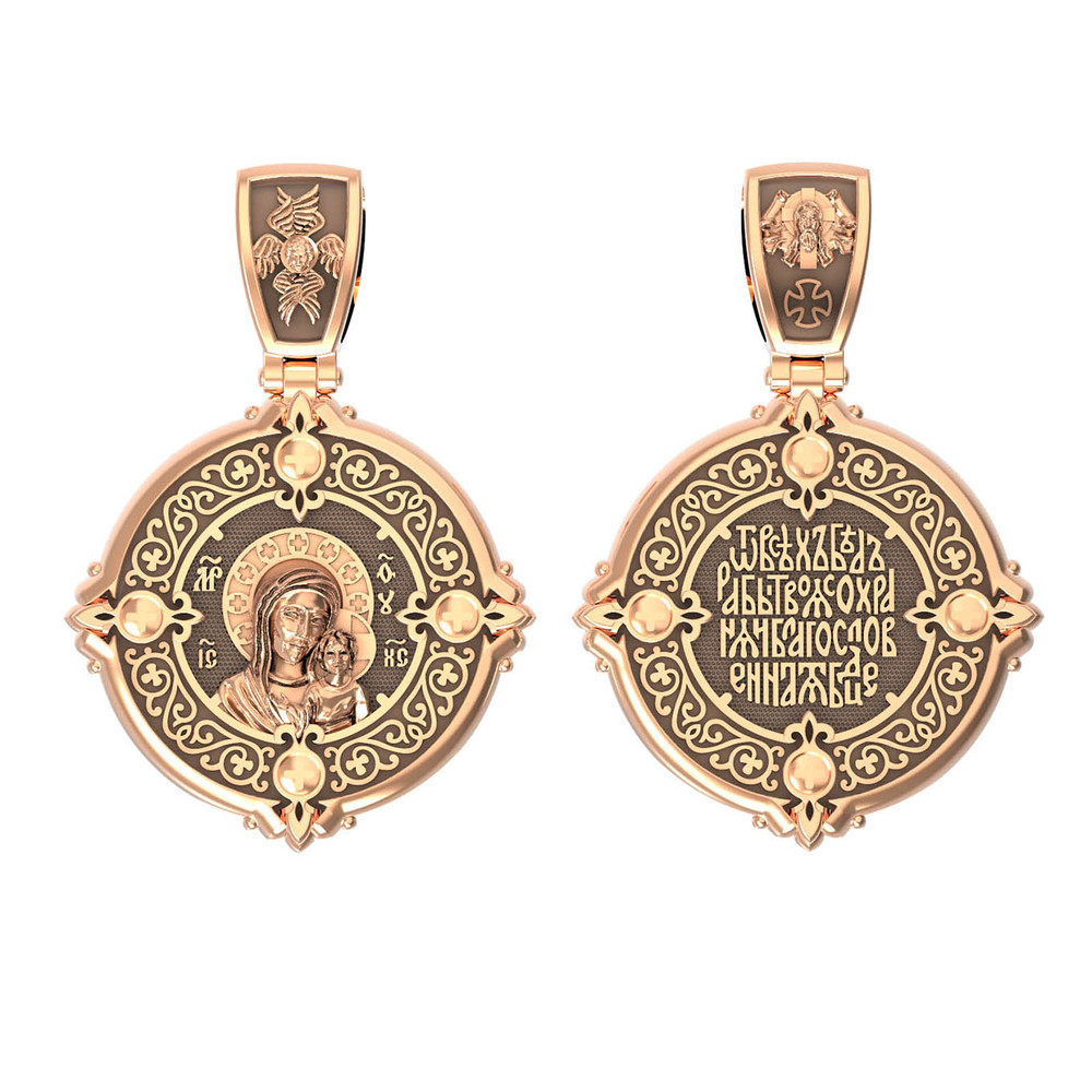 Нательная икона из красного золота 585 пробы