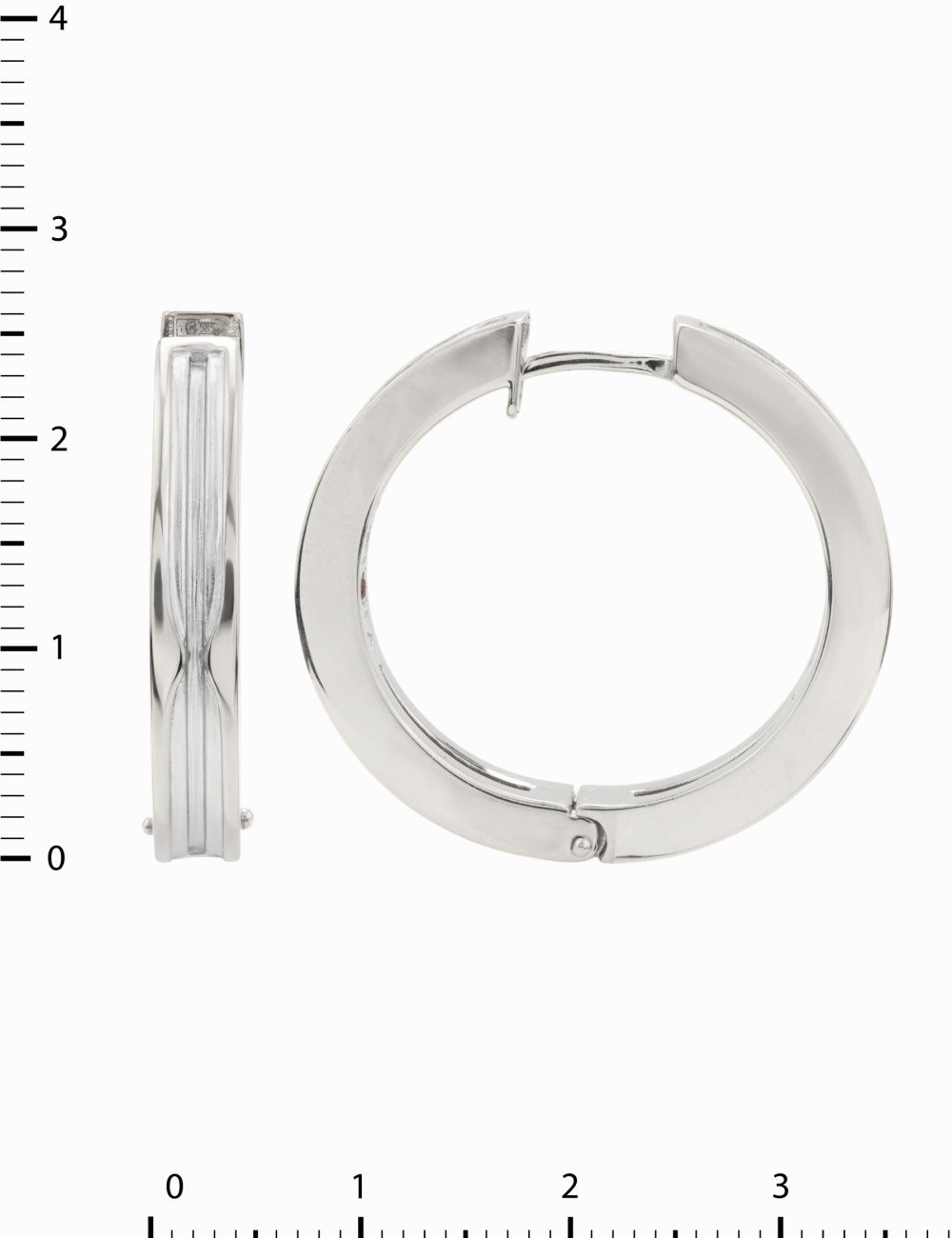 Серьги из белого золота c рубином