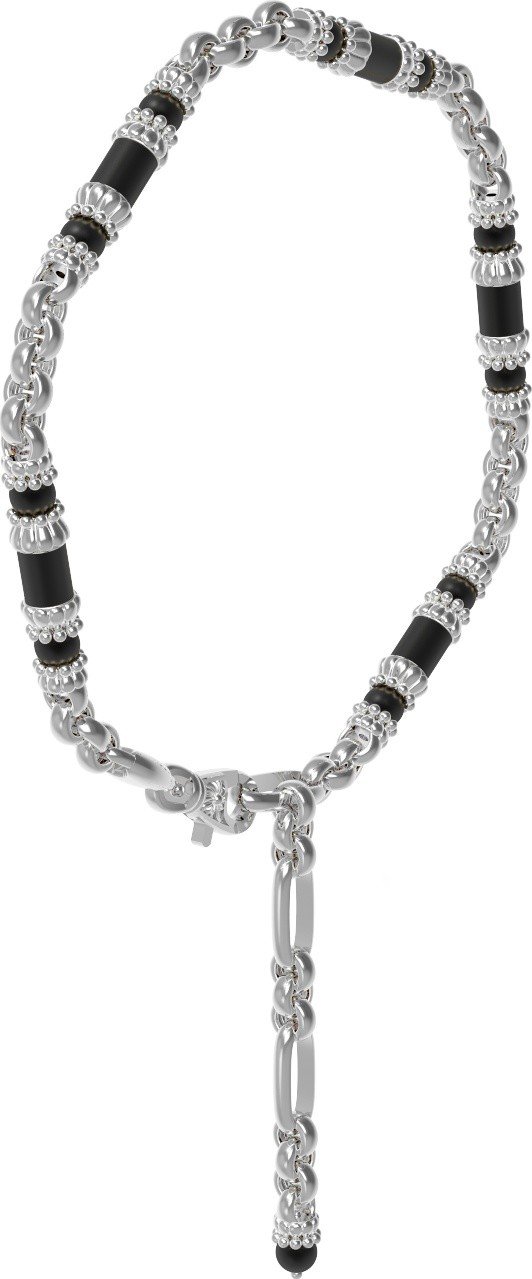 Браслет из белого золота c ониксом