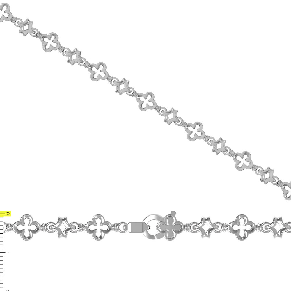 Цепь из белого золота 585 пробы