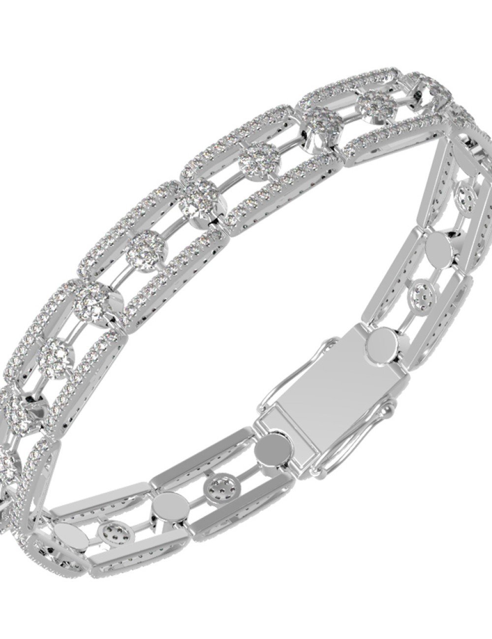 Браслет из белого золота c бриллиантами