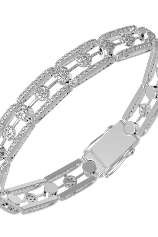 Браслет из белого золота c бриллиантами