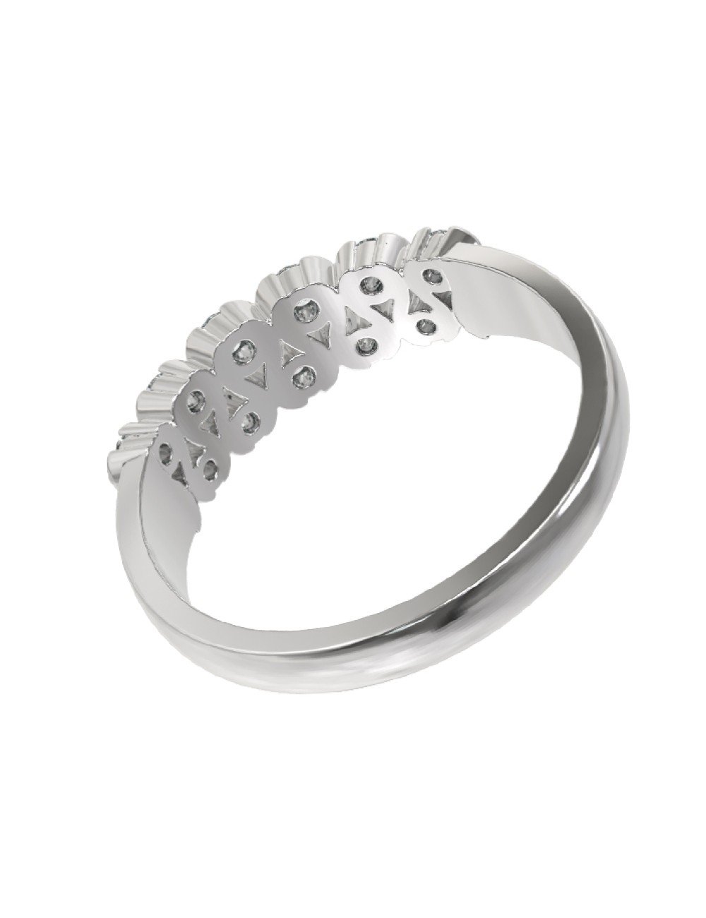 Кольцо из белого золота c бриллиантами