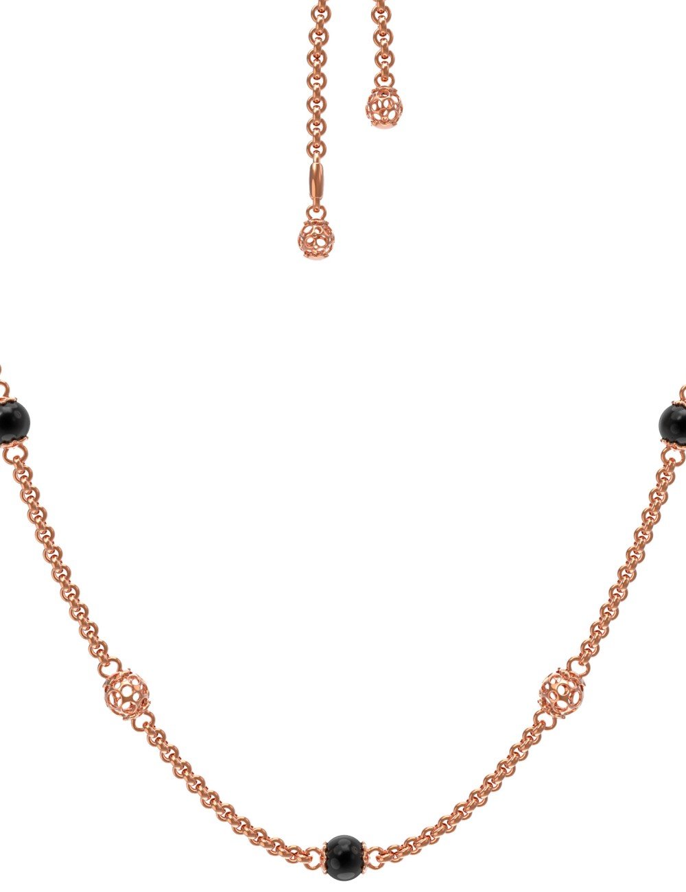 Колье из золота c ониксом