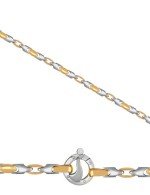 Цепь из белого золота c фианитом