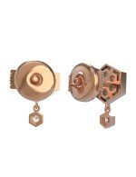 Серьги из золота c бриллиантами, ониксом и перламутром