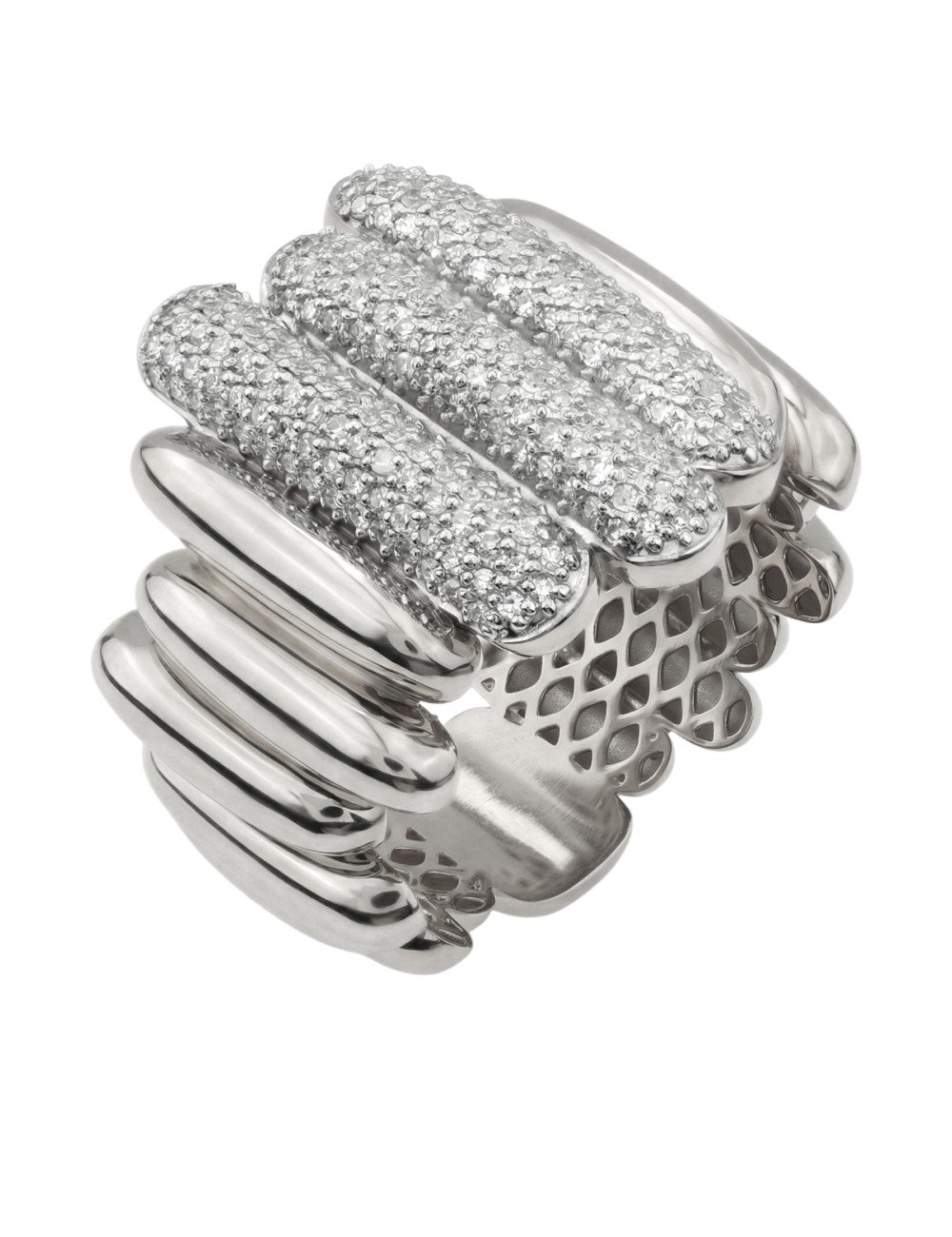 Кольцо из белого золота c бриллиантами