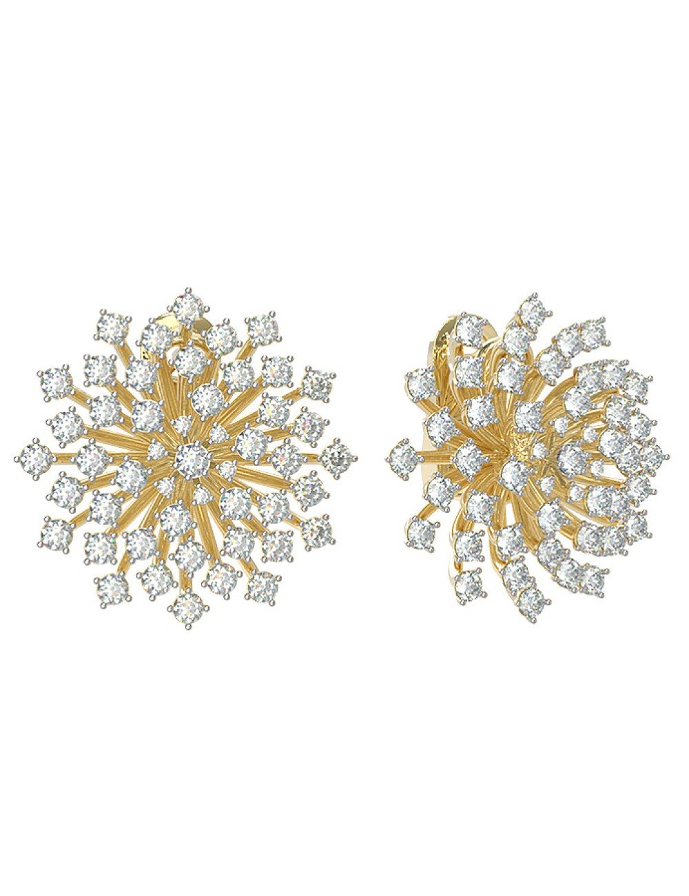 Серьги из лимонного золота c бриллиантами