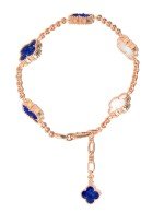 Браслет из золота c лазуритом и перламутром