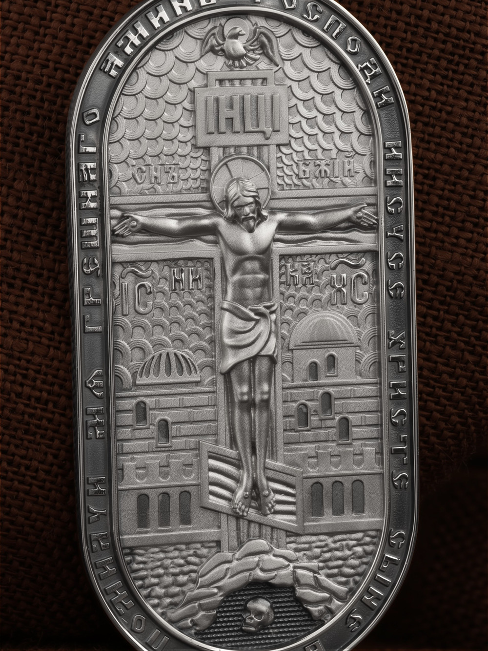 Нательная икона из белого золота 585 пробы