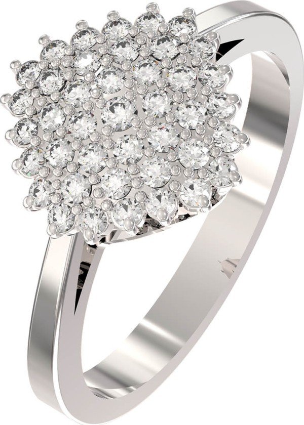 Кольцо из белого золота c бриллиантами