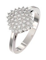 Кольцо из белого золота c бриллиантами