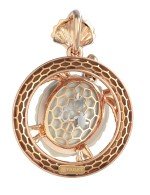 Подвеска из золота c эмалью и бивнем мамонта