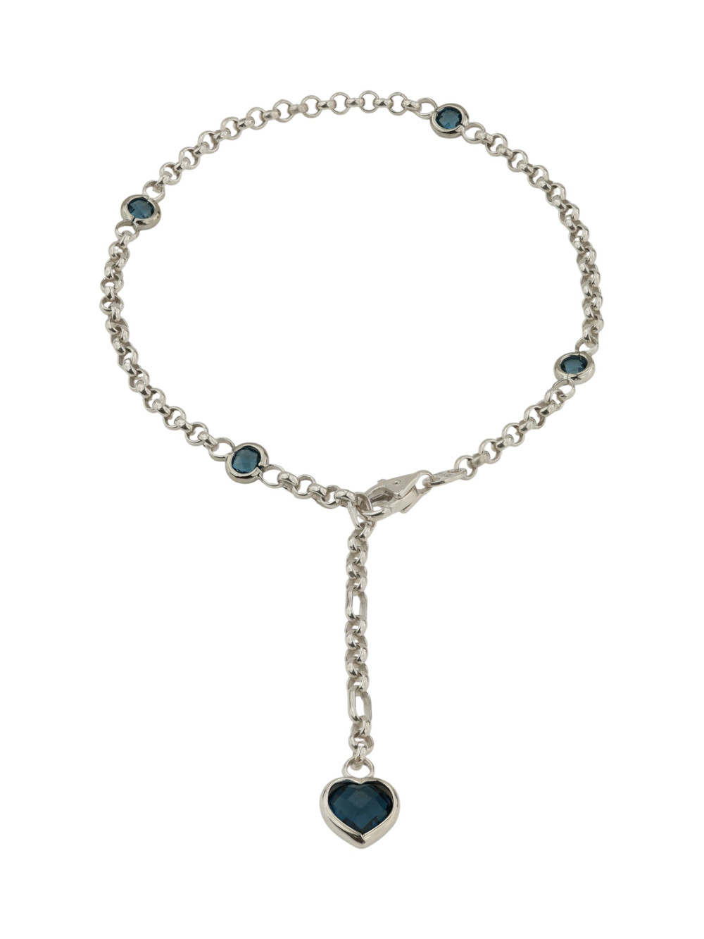 Браслет из белого золота 585 пробы c топазом London