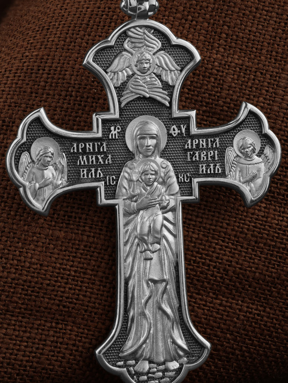 Крест из белого золота 585 пробы