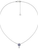 Колье из белого золота c бриллиантами и лазуритом