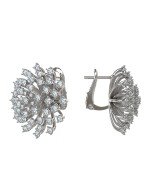 Серьги из белого золота c бриллиантами