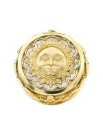 Кольцо из лимонного золота c ониксом и перламутром