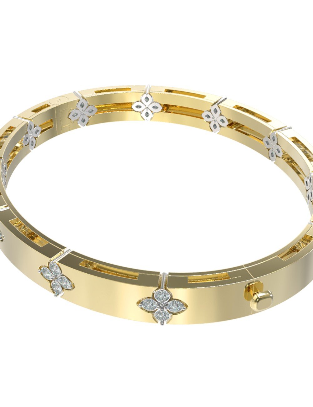 Браслет из лимонного золота c бриллиантами