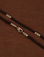 Шнурок шёлковый из золота c шёлковым шнурком