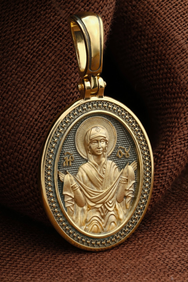 Образок из лимонного золота 585 пробы