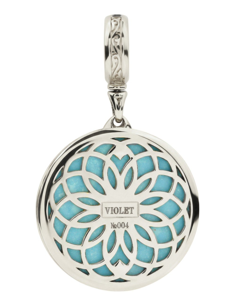 Подвеска из белого золота c бирюзой