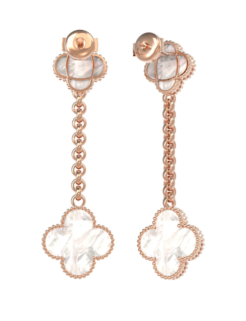 Серьги из золота c перламутром