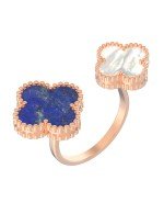 Кольцо из золота c лазуритом и перламутром