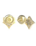 Серьги из лимонного золота c перламутром