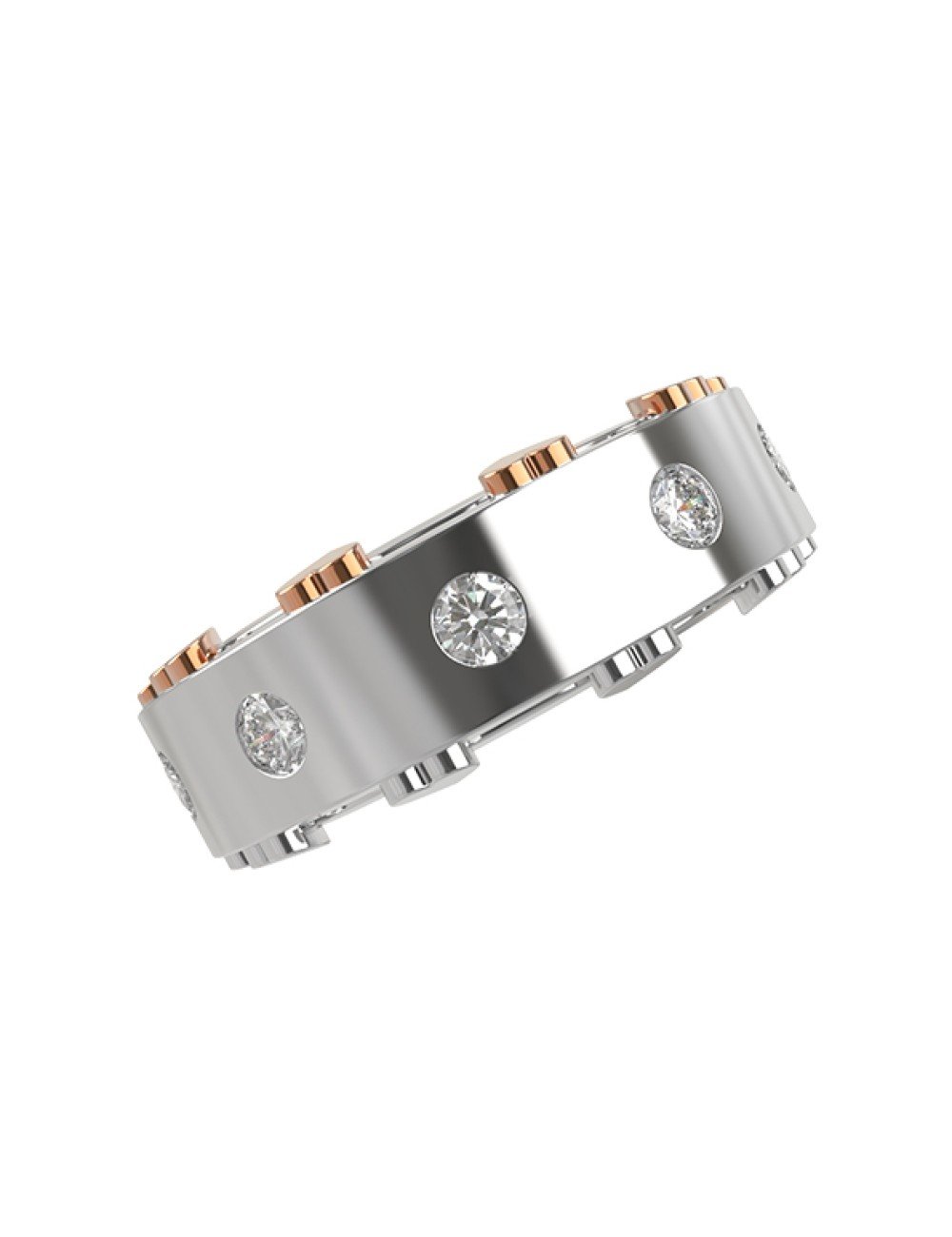 Кольцо из золота c бриллиантами и рубином