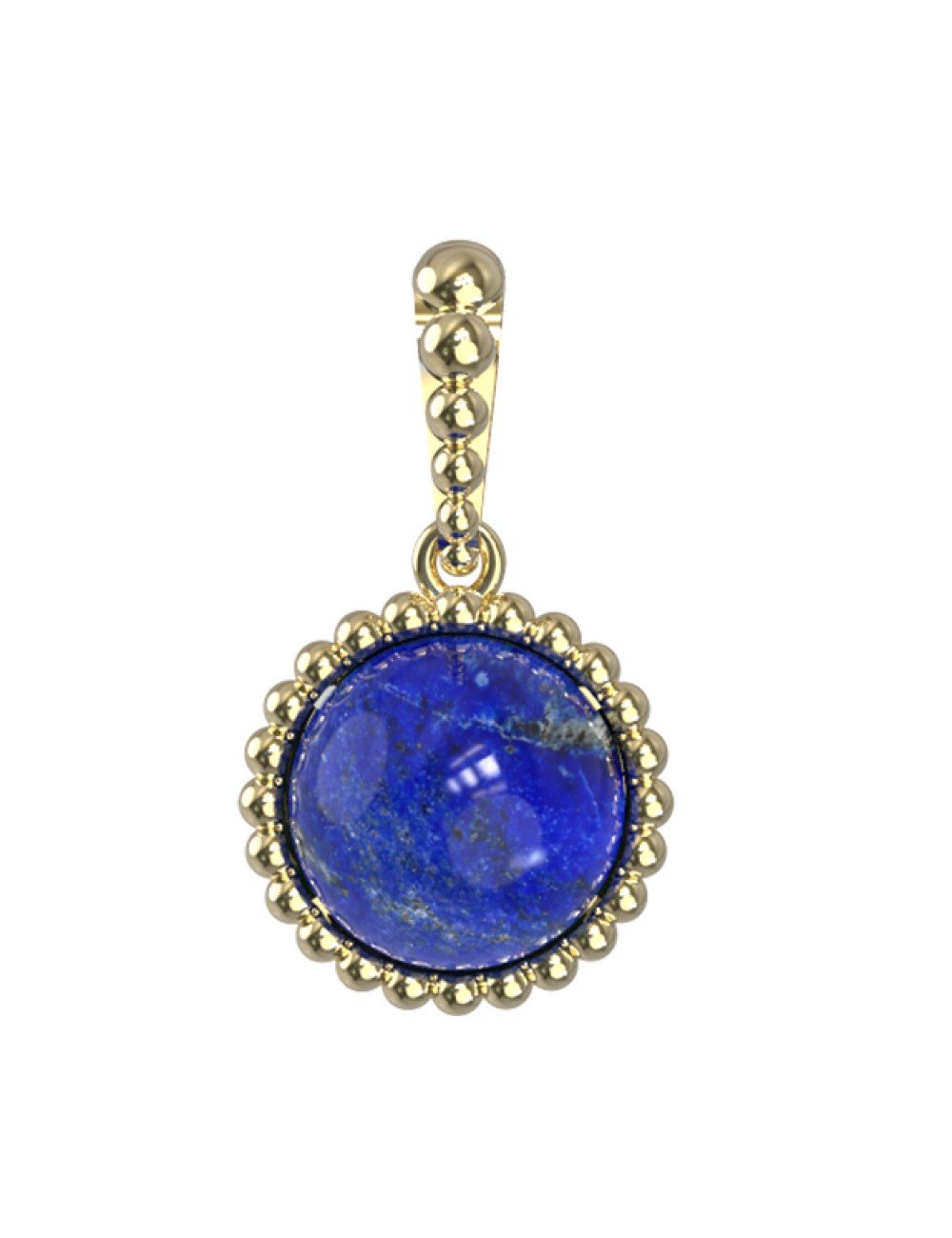 Подвеска из лимонного золота c лазуритом