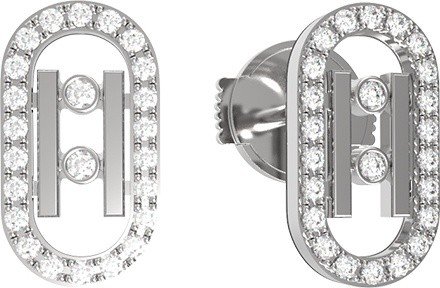 Серьги из белого золота c бриллиантами