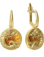 Серьги из лимонного золота 585 пробы
