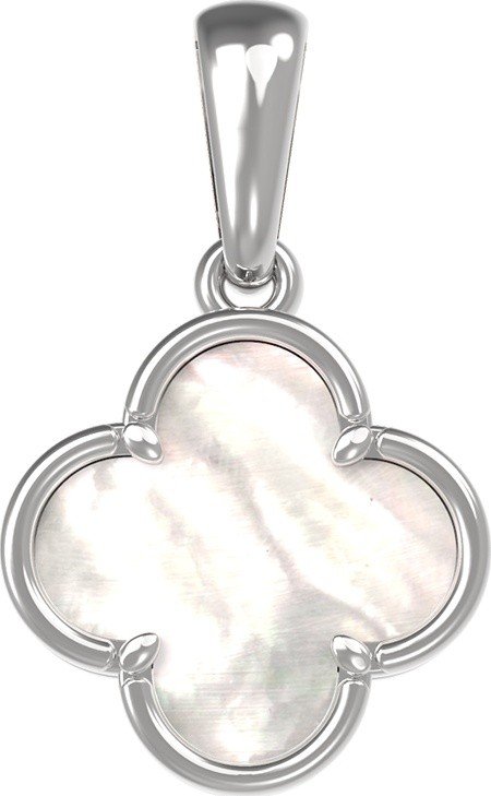 Подвеска из белого золота c перламутром