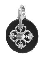 Подвеска из белого золота c ониксом