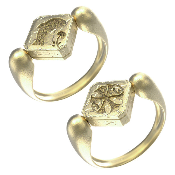 Кольцо из лимонного золота 585 пробы