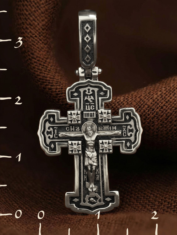 Крест из белого золота 585 пробы