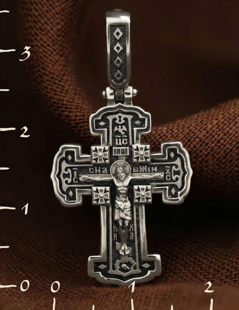 Крест из белого золота