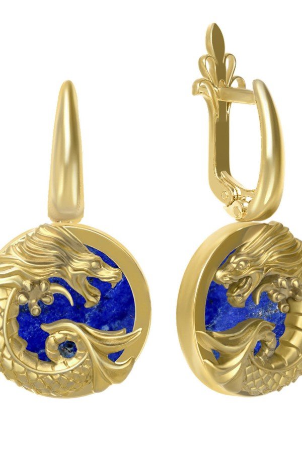 Серьги из лимонного золота 585 пробы