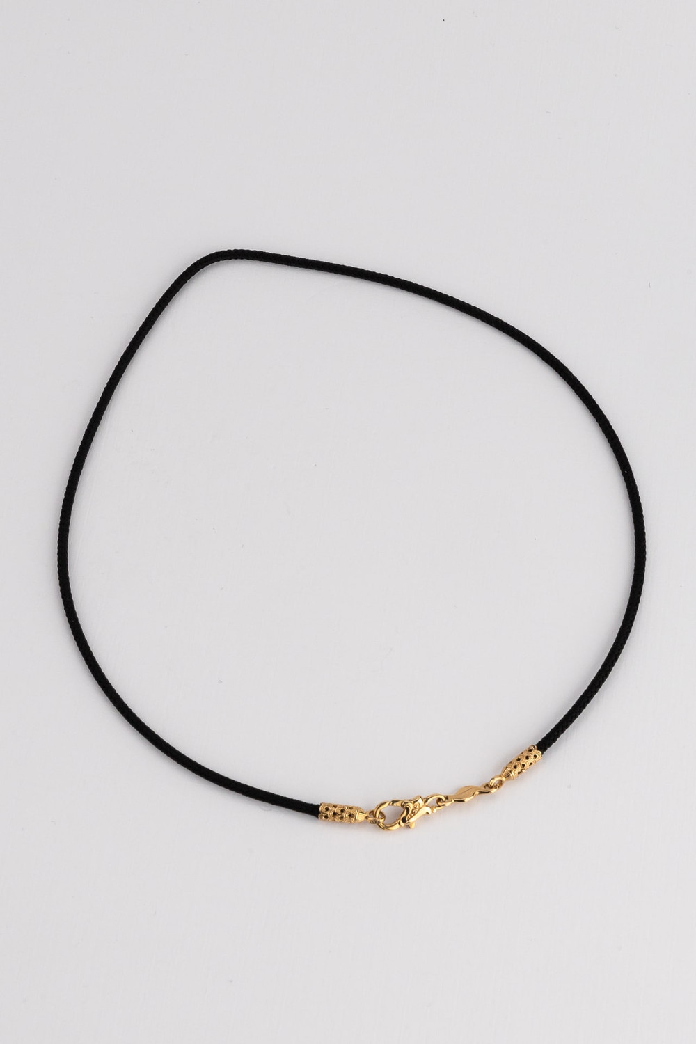 Цепь-шнурок шелк из красного золота 585 пробы c шёлковым шнурком