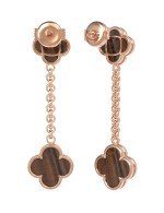 Серьги из золота c тигровым глазом