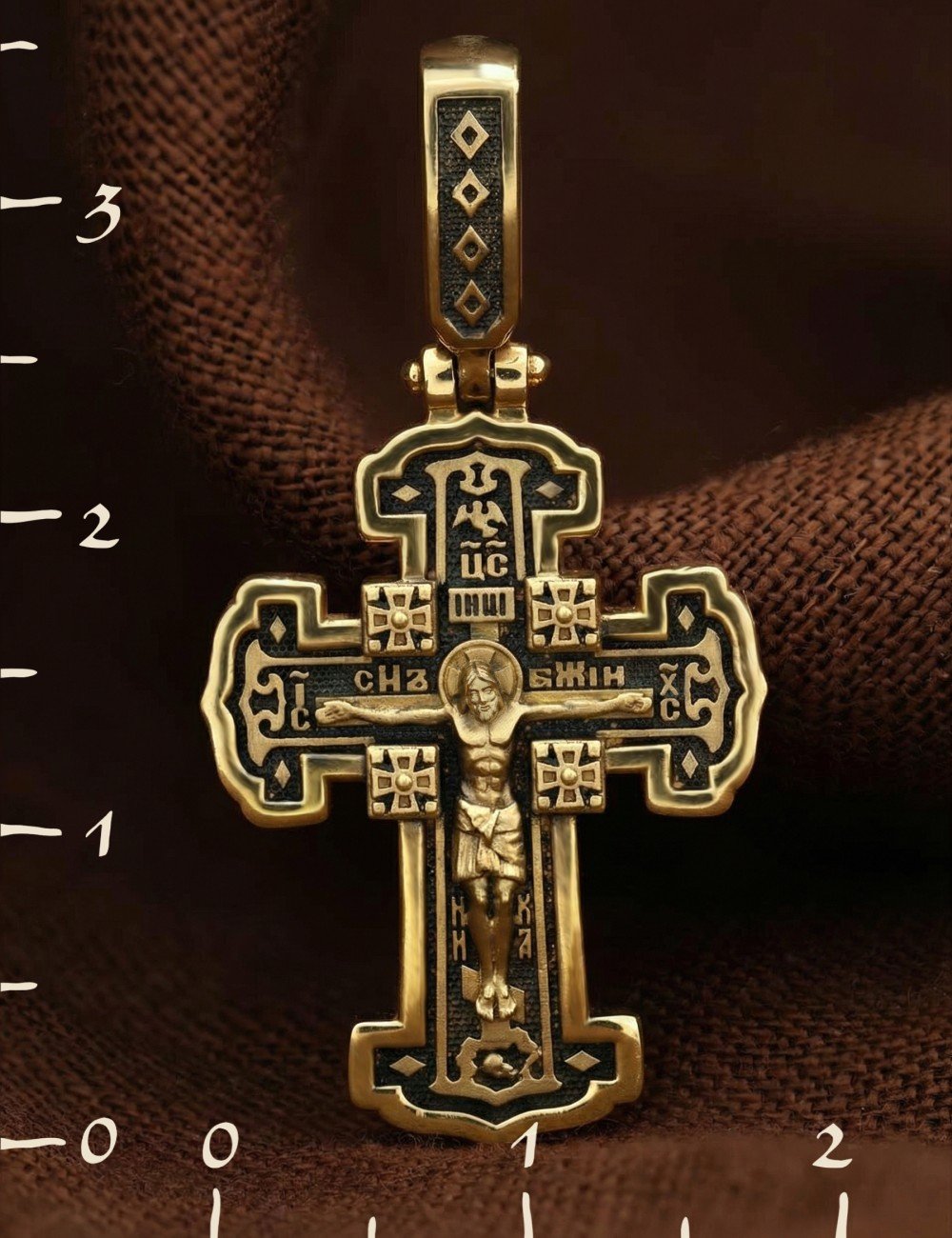 Крест из лимонного золота